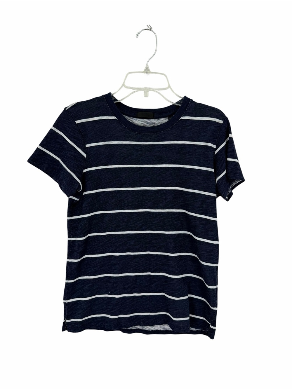 ATM Anthony Thomas Melillo Navy & White Striped Short Sleeve Tee
